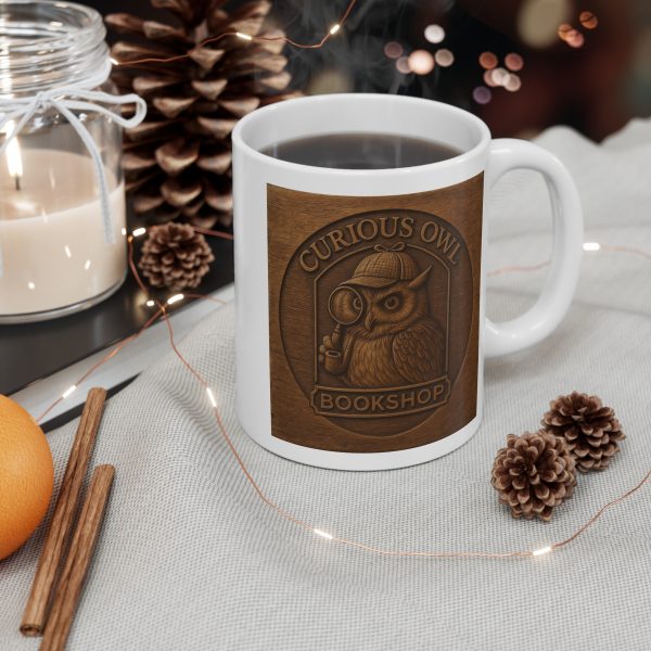 Wisdom Never Sleeps Mug - 11oz Coffee Cup, Owl Design, Perfect Gift for Teachers, Educational Decor, Unique Homeware, Inspirational [...] - Image 4